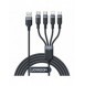 USB-kabel 4in1 USB-A - 2 x USB-C / Lightning / Micro för laddning och dataöverföring 1,2m Joyroom S-1T4018A18 - svart