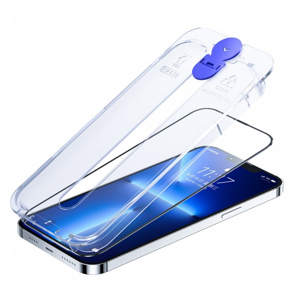 Joyroom Knight glas för iPhone 14 Pro med monteringssats transparent (JR-H10)