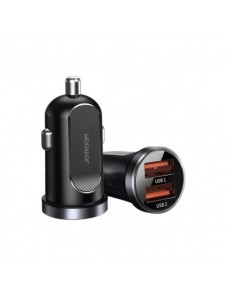 Joyroom C-A09 Mini dubbla portar QC3.0 Smart snabbladdning 2x USB 30W Snabbladdning, SCP, PD, AFC Svart