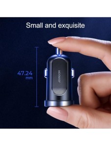 Joyroom C-A09 Mini dubbla portar QC3.0 Smart snabbladdning 2x USB 30W Snabbladdning, SCP, PD, AFC Svart