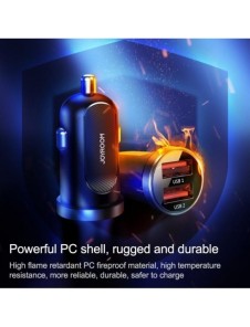 Joyroom C-A09 Mini dubbla portar QC3.0 Smart snabbladdning 2x USB 30W Snabbladdning, SCP, PD, AFC Svart