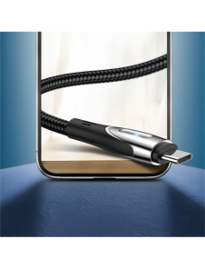 Joyroom Sharp Series Snabbladdningskabel USB-A - USB-C 2,4A 3m Svart (S-M411)