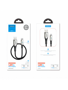 Joyroom Sharp Series Snabbladdningskabel USB-A - USB-C 2,4A 3m Svart (S-M411)
