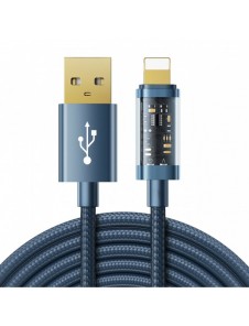 Joyroom USB-kabel - Lightning för laddning/dataöverföring 2,4A 20W 2m blå (S-UL012A20)