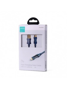 Joyroom USB-kabel - Lightning för laddning/dataöverföring 2,4A 20W 2m blå (S-UL012A20)