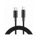 Joyroom Slitstark USB Typ C-kabel - Blixtsnabb laddning/dataöverföring 20W 2m Svart (S-2024M13)