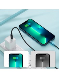 Joyroom Slitstark USB Typ C-kabel - Blixtsnabb laddning/dataöverföring 20W 2m Svart (S-2024M13)