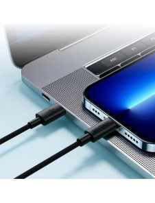 Joyroom Slitstark USB Typ C-kabel - Blixtsnabb laddning/dataöverföring 20W 2m Svart (S-2024M13)