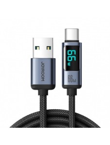 USB C - USB A-kabel 66W 1,2m med LED-display Joyroom S-AC066A16 - svart