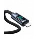 USB C - USB A-kabel 66W 1,2m med LED-display Joyroom S-AC066A16 - svart