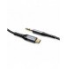 Joyroom AUX stereoljudkabel 3,5 mm minijack - USB Type C för surfplatta 1 m svart (SY-A03)