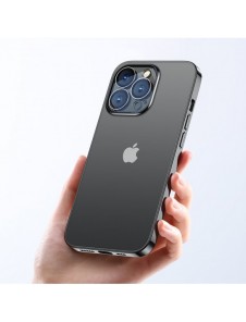 Joyroom 14Q Fodral fodral för iPhone 14 Plus fodral med metallram svart (JR-14Q3-svart)