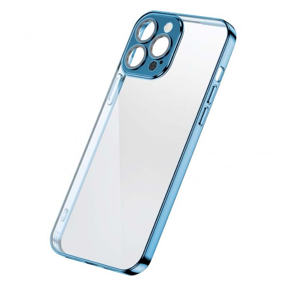 Joyroom Chery Mirror Case Skal till iPhone 13 Metallisk ram Blå (JR-BP907 kungblå)