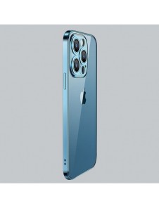 Joyroom Chery Mirror Case Skal till iPhone 13 Metallisk ram Blå (JR-BP907 kungblå)