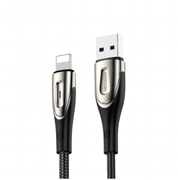 Joyroom Sharp Series snabbladdningskabel USB-A - Lightning 2,4A 3m svart (S-M411)