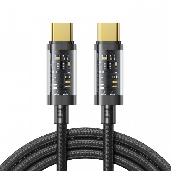 Joyroom-kabel USB Type-C - USB Type-C 100W 1,2m svart (S-CC100A12)