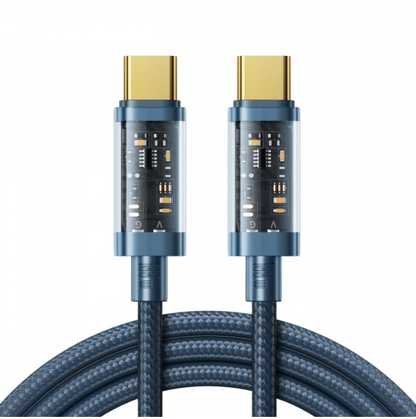 Joyroom-kabel USB Type-C - USB Type-C 100W 1,2 m blå (S-CC100A12)