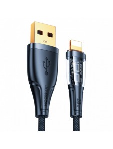 Joyroom snabbladdningskabel med smart switch USB-A - Lightning 2,4A 1,2m svart (S-UL012A3)