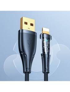 Joyroom snabbladdningskabel med smart switch USB-A - Lightning 2,4A 1,2m svart (S-UL012A3)