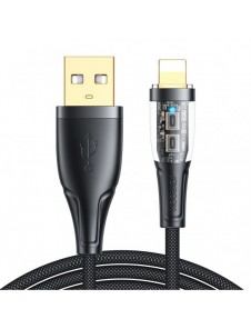 Joyroom snabbladdningskabel med smart switch USB-A - Lightning 2,4A 1,2m svart (S-UL012A3)