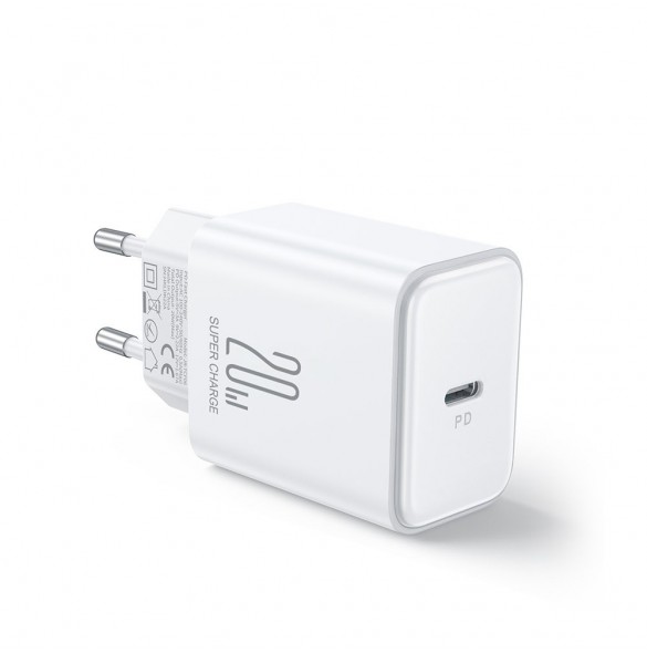 Joyroom JR-TCF06 USB C 20W PD laddare - Vit