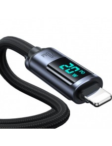 Lightning - USB C-kabel 20W 1,2m med LED-skärm Joyroom S-CL020A16 - svart
