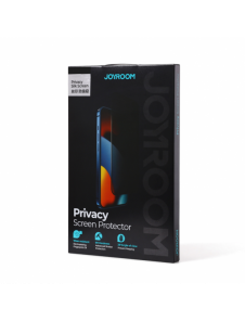 Joyroom Knight 2.5D Privacy TG härdat glas för iPhone 14 Plus med antispionfilter helskärm med ram transparent (JR-P03)