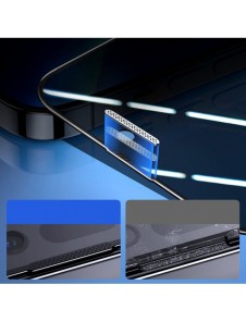 Joyroom Knight 2.5D Privacy TG härdat glas för iPhone 14 Plus med antispionfilter helskärm med ram transparent (JR-P03)