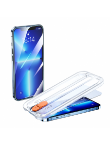 Joyroom härdat glas med monteringssats för iPhone 12 Pro Max 6,7" genomskinlig (JR-PF935)