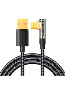 Joyroom USB C-kabel vinklad - USB för snabb laddning och dataöverföring 3A 1,2 m svart (S-UC027A6)