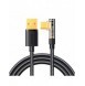 Joyroom USB C-kabel vinklad - USB för snabb laddning och dataöverföring 3A 1,2 m svart (S-UC027A6)