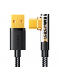 Joyroom USB C-kabel vinklad - USB för snabb laddning och dataöverföring 3A 1,2 m svart (S-UC027A6)