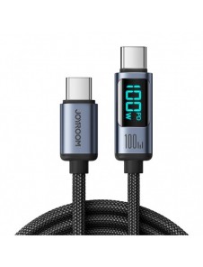USB C - USB C-kabel 100W 1,2m med LED-display Joyroom S-CC100A16 - svart