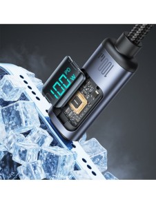 USB C - USB C-kabel 100W 1,2m med LED-display Joyroom S-CC100A16 - svart