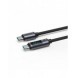 USB C - USB C-kabel 100W 1,2m med LED-display Joyroom S-CC100A16 - svart