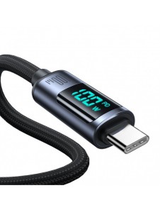 USB C - USB C-kabel 100W 1,2m med LED-display Joyroom S-CC100A16 - svart