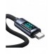 USB C - USB C-kabel 100W 1,2m med LED-display Joyroom S-CC100A16 - svart