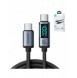 USB C - USB C-kabel 100W 1,2m med LED-display Joyroom S-CC100A16 - svart