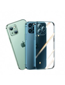 Joyroom Chery Mirror Case Skal för iPhone 13 Pro Metallisk ram Silver (JR-BP908 silver)