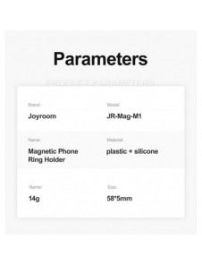 Joyroom magnetisk ring smartphone / surfplatta hållare svart (JR-Mag-M1)