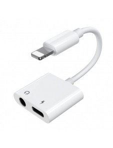 Joyroom-adapter Lightning / 3,5 mm miniuttag vit (S-Y104)