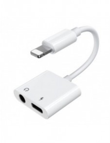 Joyroom-adapter Lightning / 3,5 mm miniuttag vit (S-Y104)