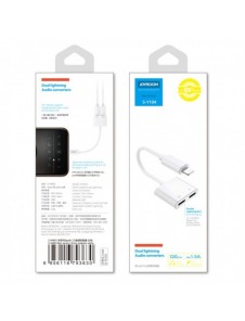 Joyroom-adapter Lightning / 3,5 mm miniuttag vit (S-Y104)