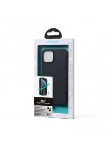 Joyroom 360 Full Case fram och bak skal för iPhone 13 + skärmskydd i härdat glas svart (JR-BP927 svart)