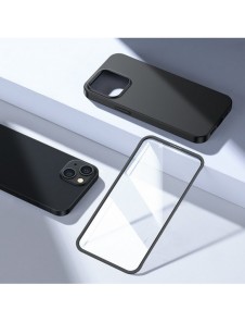 Joyroom 360 Full Case fram och bak skal för iPhone 13 + skärmskydd i härdat glas svart (JR-BP927 svart)