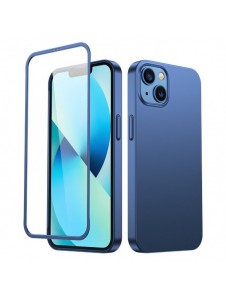 Joyroom 360 Full Case fram och bak skal för iPhone 13 + skärmskydd i härdat glas blå (JR-BP927 blå)