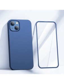 Joyroom 360 Full Case fram och bak skal för iPhone 13 + skärmskydd i härdat glas blå (JR-BP927 blå)