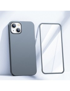 Joyroom 360 Full Case fram och bak skal för iPhone 13 + skärmskydd i härdat glas grå (JR-BP927 tranish)