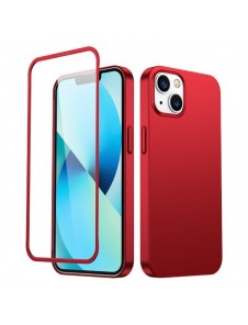 Joyroom 360 Full Case fram och bak skal för iPhone 13 + skärmskydd i härdat glas rött (JR-BP927 röd)