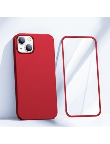Joyroom 360 Full Case fram och bak skal för iPhone 13 + skärmskydd i härdat glas rött (JR-BP927 röd)